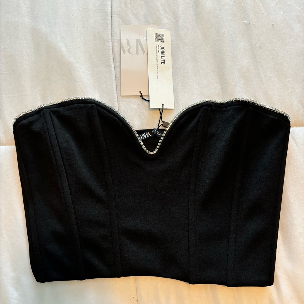 NWT ZARA SHIMMERY CORSET